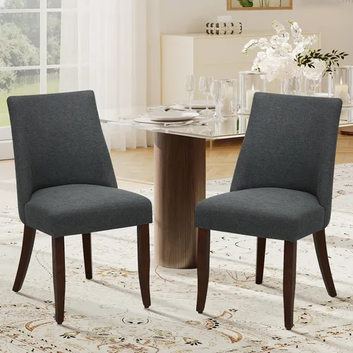 Miniatura 17 de COLAMY Juego de 2 sillas tapizadas para comedor, sillas de cocina modernas de mediados de siglo con respaldo, sillas laterales de comedor