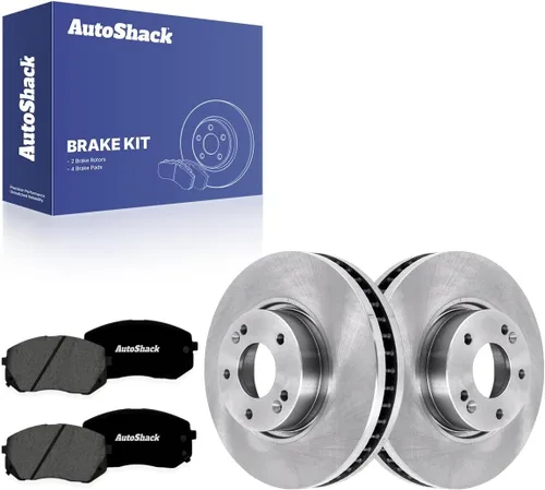 Miniatura 14 de Auto Shack 11.81" (300 mm) Rotores de freno ventilados delanteros recubiertos + pastillas de freno cerámicas de reemplazo para 2011-2016 Kia