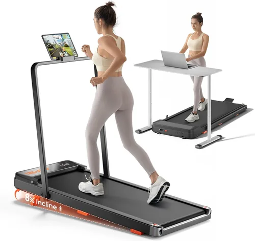 Miniatura 10 de Treadflow - Alfombrilla de caminata, caminadora con inclinación para el hogar y la oficina, caminadora portátil debajo del escritorio de 2.5 HP