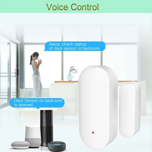 Miniatura 3 de Sensor WiFi para puerta y ventana: sensor de contacto inalámbrico con alertas de notificación de aplicaciones gratuitas, sensor de puerta