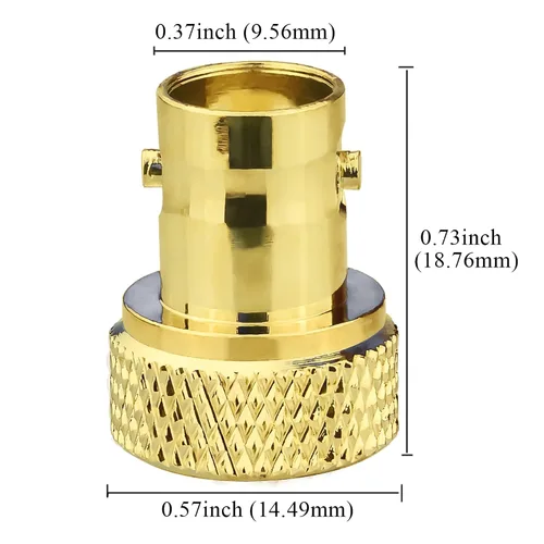 Miniatura 2 de TUOLNK 2PCS SMA to BNC Coax Connector, SMA Male to BNC Female RF Coax Adapter, Low Loss Gold Plated Coaxial Connector for Two Way Radio, Walkie