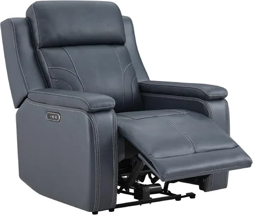 Miniatura 9 de Watson & Whitely Sillón Reclinable Extragrande que se Recuesta Completamente para Personas Grandes y Altas, Sillas Reclinables Eléctricas de Cuero
