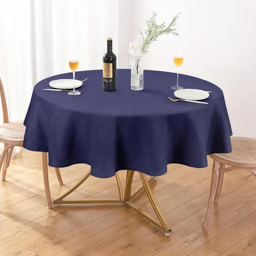 Miniatura 18 de AUSSPVOCT 2 manteles de lino texturizado para mesa rectangular, 52 x 70 pulgadas, mantel rectangular impermeable, lavable, tela para mesa