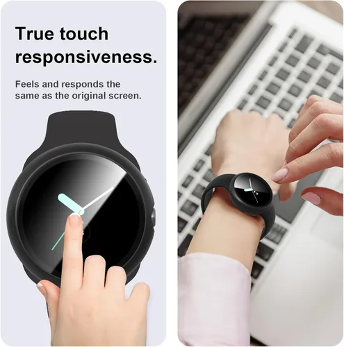 Miniatura 3 de JZK Paquete de 2 fundas protectoras de pantalla para Google Pixel Watch 2 (2023) / Pixel Watch, carcasa protectora general resistente a los arañazos