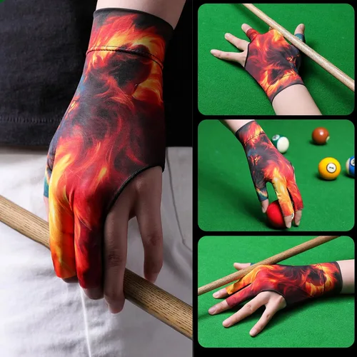 Miniatura 4 de Guantes de billar profesionales, guantes de piscina con acolchado antideslizante para un agarre seguro y un movimiento suave