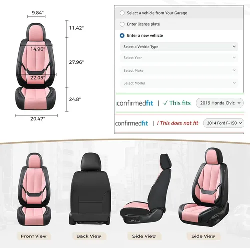 Miniatura 3 de Coverado Fundas de asiento de automóvil, fundas delanteras para automóviles, fundas de asiento delantero, funda de asiento automotriz, impermeable