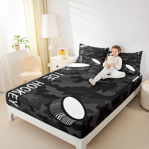 Miniatura 22 de Erosebridal Graffiti Rugby Ball Sheets for Boys Girls Colorful Rugby Helmet Fitted Sheet,Sports Kids Bedding Sets Football Game Bed Sets Twin 2 Piece