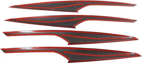 Miniatura 6 de 100% fibra de carbono real decoración de puerta interior panel cubierta recorta 4 unids para BMW X3 G01 X4 G02 2018-2021