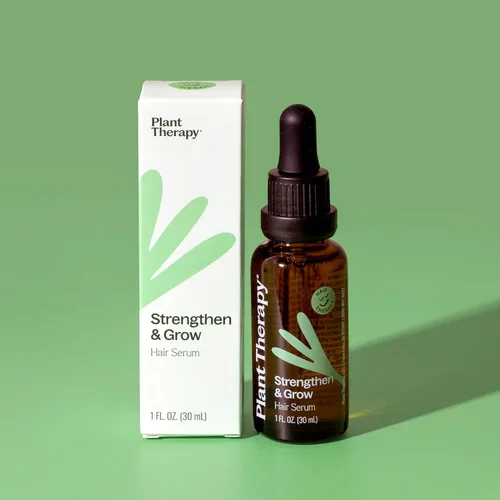 Miniatura 6 de Plant Therapy Terapia capilar Fortalece y crece suero reparador del cabello 1 oz con argán y aceite de ricino