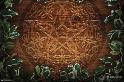 Miniatura 2 de Trends International Brigid Ashwood - Póster de pared con diseño de pentáculo navideño de Yule celta