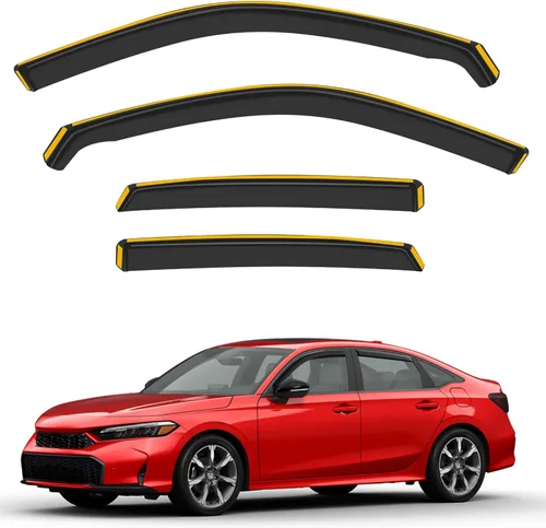 Miniatura 17 de Deflectores de lluvia inastillables en canal para Toyota RAV4 2013-2018, deflectores de ventana con clip, viseras de ventilación, protectores