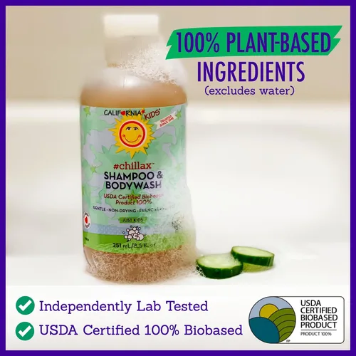 Miniatura 4 de California Kids Shampoo + Gel de baño Chillax Lavender Body Wash Cuidado suave de la piel para niños + adolescentes 100% a base de plantas
