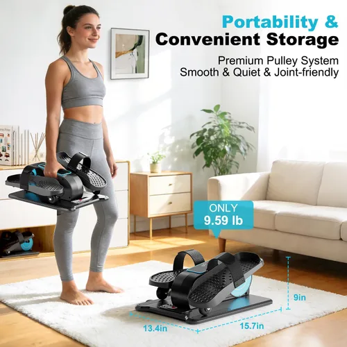 Miniatura 9 de TDH Under Desk Elliptical Machine,Electric Leg Exerciser as Seen on Tv for Seniors Adults,Portable Quiet Pedal Exerciser While Sitting with 12