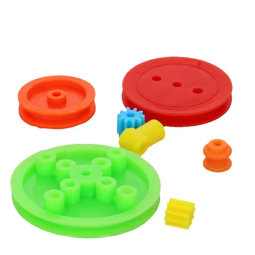 Miniatura 3 de Fielect Kit de engranajes de plástico 43pcs con accesorios surtidos para robot motor DC
