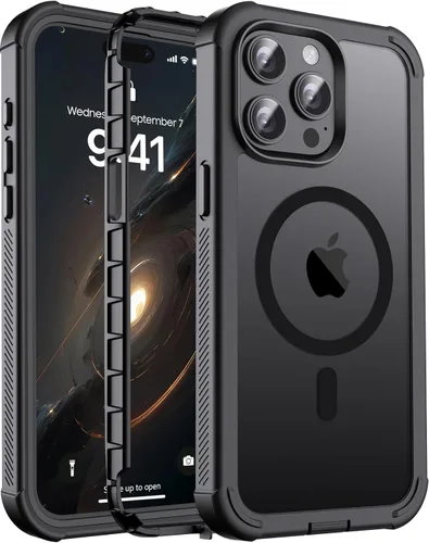 Miniatura 154 de jaroco - Funda magnética compatible con MagSafe para iPhone 11 de 6.1 pulgadas; protección de grado militar contra caídas, de doble capa