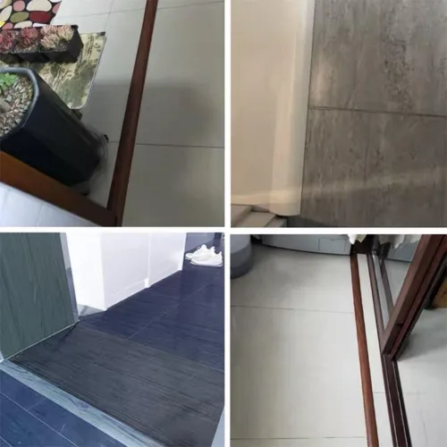 Miniatura 6 de HCZION Tira de transición de umbral de alfombra, tapetes de piso de puerta, reductor de borde superpuesto, rampa de borde biselado de PVC, tira