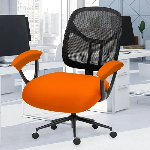 Miniatura 119 de Fundas elásticas para asiento de silla de oficina de escritorio - Funda universal de spandex para silla de computadora - Fundas removibles lavables