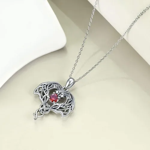 Miniatura 3 de ONEFINITY ElephantOwlHorseDragonWolfTurtle Necklace Sterling Silver Celtic Knot Pendant Necklace Animal Jewelry Gifts fro Women Mom