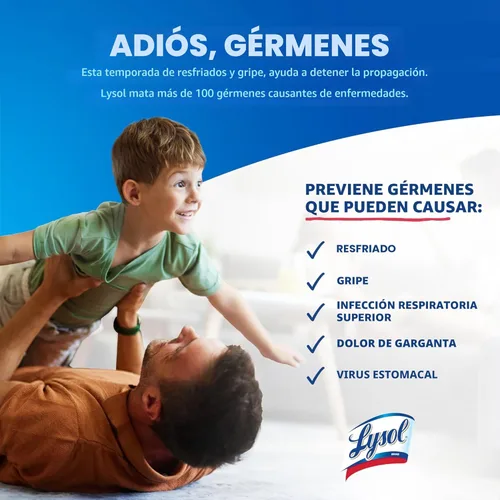 Miniatura 7 de Lysol Aerosol desinfectante, suministros de limpieza esenciales para el hogar, aerosol multiusos para habitaciones, aerosol desinfectante