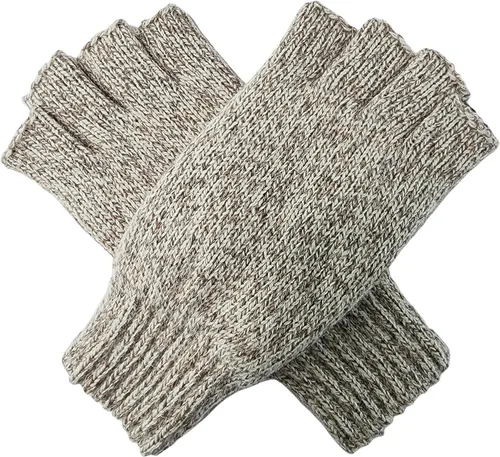 Miniatura 4 de BRUCERIVER Guantes de lana de punto con forro Thinsulate para hombre