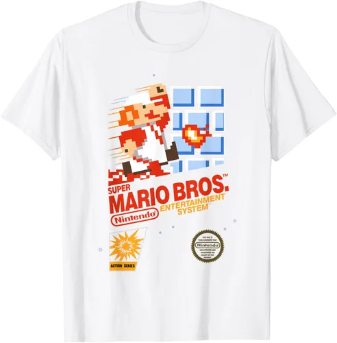 Miniatura 18 de Super Mario Dashin - Camiseta gráfica de acción, ajuste clásico, cuello redondo, color negro