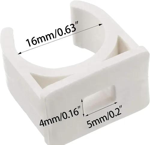 Miniatura 2 de 80 abrazaderas para tuberías de agua de PVC en forma de U, clips para tubos de 1/4 de pulgada (0.630 in), bandejas de TV, soporte de tubo Pex
