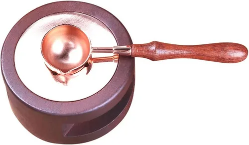 Anboss - Calentador de cera para sello de cera con 1 cuchara de fusión para cera de fusión, sello de cera de sellado