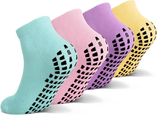 Calcetines acolchados para niños pequeños y bebés, calcetines antideslizantes antideslizantes para bebés, niños y niñas