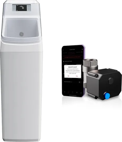 Miniatura 19 de GE Suavizador de agua inteligente con filtración integrada, 30,000 granos, reduce los minerales duros a toda la casa, WiFi integrado con alertas