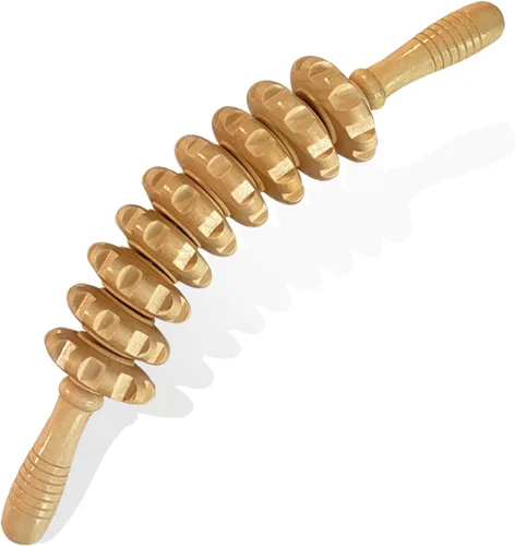 Miniatura 14 de Masajeador manual de madera con rodillo de mano, masajeador de punto de gatillo para fascia, celulitis, músculos y abdomen, masajeador de terapia