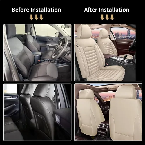 Miniatura 6 de IKABEVEM Fundas de asiento de automóvil para GMC Acadia 2017-2024, impermeable, de piel sintética, compatible con bolsa de aire