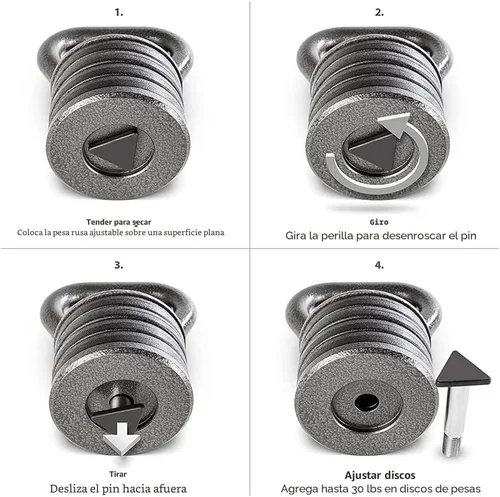 Miniatura 3 de Apex Pesa rusa ajustable de alta resistencia para entrenamiento de fuerza y levantamiento de pesas, equipo ideal de gimnasio en casa, hierro