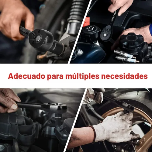 Miniatura 8 de Eastvolt Juego de llaves de trinquete de 46 piezas, kits de herramientas mecánicas con trinquete reversible de 72 dientes, juego de barra