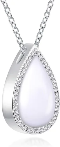 Joyería de cremación de plata de ley 925 para cenizas, urna de lágrima, joyería para cenizas, recuerdo de cenizas, collar con colgante para cenizas,