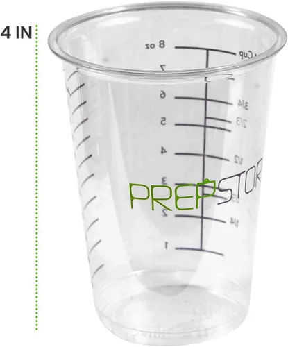 Miniatura 3 de Vasos medidores desechables para resina, paquete de 20 tazas medidoras de plástico transparente de 8 onzas para resina epoxi, manchas, mezcla