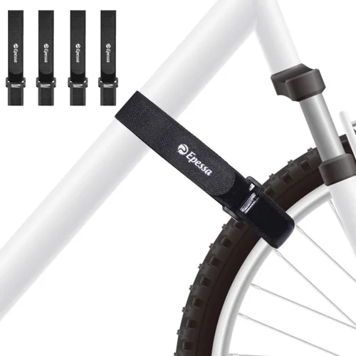 Miniatura 10 de Epessa Correa estabilizadora de rueda de bicicleta, correa de bicicleta con agarre de gel Stonger, correa ajustable para rueda de bicicleta, correas