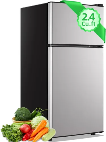 Miniatura 11 de DEMULLER - Refrigerador mini de 2.4 pies cúbicos con congelador superior, refrigerador compacto de doble puerta de tamaño para apartamento para uso