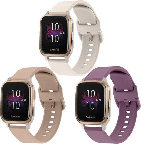 Bandas compatibles con Garmin Venu SQ/Venu Sq 2/Venu Smart Watch, silicona suave, sin decoloración, estampado floral, banda de repuesto para Garmin