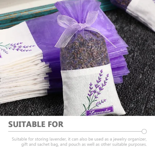 Miniatura 4 de Bolsas de almacenamiento de bolsitas, bolsas vacías de lavanda, bolsas de almacenamiento de flores secas, bolsitas de lavanda, bolsas vacías
