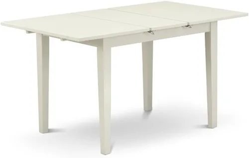 Miniatura 5 de East West Furniture NFT-LWH-T Norfolk - Mesa de comedor rectangular con hojas de mariposa, 32 x 54 pulgadas, color blanco lino