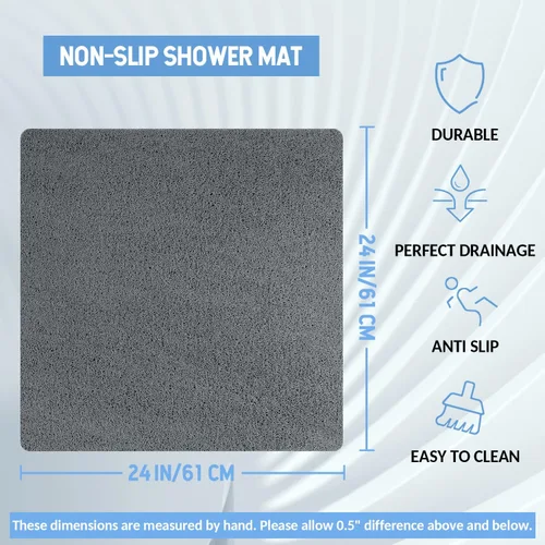 Miniatura 98 de Hargiis - Tapete antideslizante de secado rápido para tina y ducha, tapete exfoliante para pies, para baño, cocina u hotel, beige, 24 x 16 pulgadas