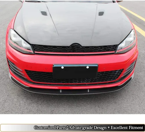 Miniatura 3 de Borde de parachoques delantero compatible con Volkswagen VW Golf 7 MK7 GTI Hatchback 2014-2018 Add-on Factory Outlet Fibra de Carbono CF Chin