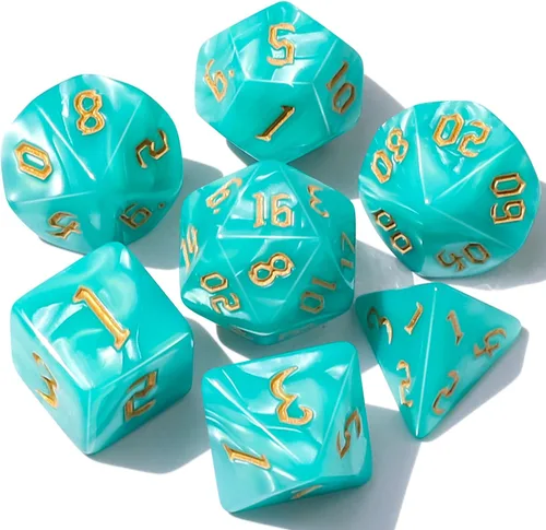 Miniatura 30 de CiaraQ DND - Juego de dados poliédricos con bolsa de dados para juegos de rol de Calabozos y Dragones RPG MTG (fuente negra y blanca)