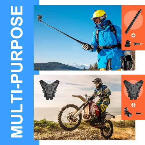 Miniatura 2 de HONGDAK Kit de Accesorios para Cámara de Acción 70 en 1 Actualización Compatible con GoPro Hero 13 12 11 10 9 8 7 6 5 4 3 3+ Max 11 mini Insta360 X5