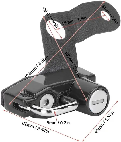 Miniatura 3 de Fydun Gancho de montaje para casco de motocicleta, aleación de aluminio, antirrobo, kit de modificación de motocicleta 1300R / 2008 en adelante