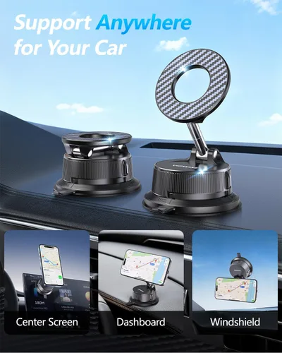 Miniatura 3 de Magsafe - Soporte magnético para teléfono para tu automóvil [89 libras de succión y 3200 gf magnético] Soporte de teléfono para automóvil