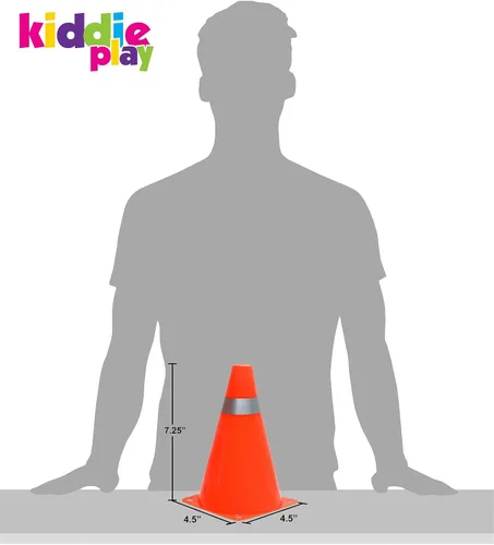 Miniatura 5 de Kiddie Play Conos para deportes 7" pequeños conos de fútbol para niños, paquete de 12 Mini conos naranjas para taladros, agilidad, entrenamiento