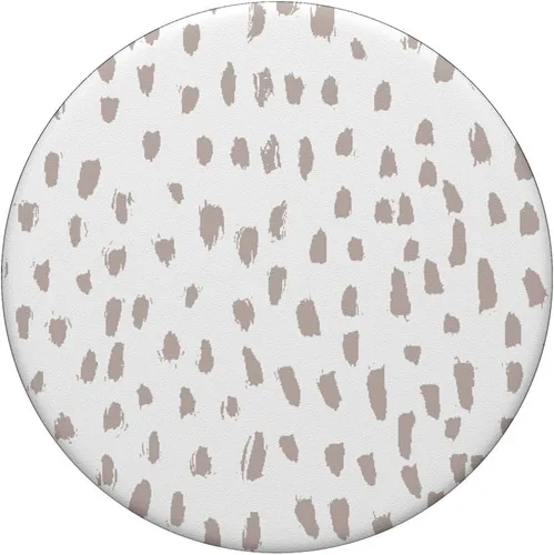 Miniatura 3 de PopSockets PopSockets de impresión dálmata neutral, color marrón y blanco neutro: agarre intercambiable para teléfonos y tabletas