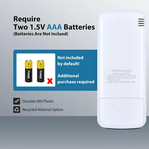 Miniatura 7 de Nuevo reemplazo RG51G5 (1)/CEU1 RG51G5 (1)/EU1 mando a distancia compatible para aire acondicionado Midea MAW05M1BWT MAW06R1CWT MAW10R1BWT