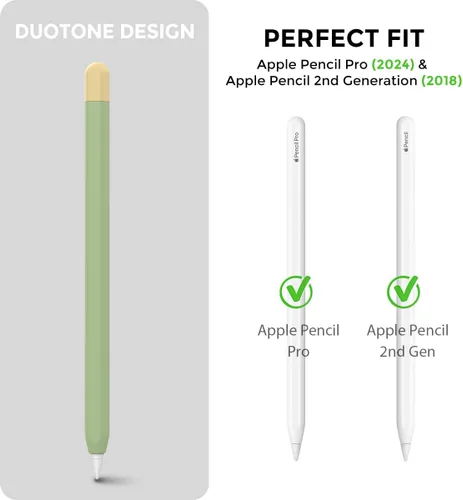 Miniatura 2 de AHASTYLE Funda Duotone para Apple Pencil de 2ª generación y Apple Pencil Pro (2024) Funda protectora ultra delgada de silicona compatible con carga